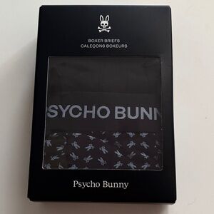 Psycho Bunny New Logo Band Print Blue Boxer Briefs 2-Pack Box